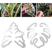お買い得  植物ケアアクセサリー-2個/セット タートルシェル竹クランプセット、植物茎プラスチックサポート、タートルシェル竹クランプ再利用可能な植物保持サポート、花茎ホルダー