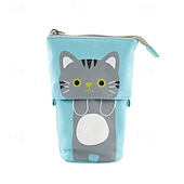 cheap Storage &amp; Organization-Standing Pencil Case Back to School Cute Telescopic Pen Holder Standing Pencil Pouch Organizer Pop up Pencil Bag Cosmetics Bag Portable Kawaii Stationary