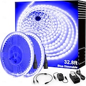 cheap Plug Strip Lights-LED Strip Light Set 32.8Ft Dimmable  Warm Light White Light Ice Blue Yellow Light Red Light Super Bright LED Tape Light 120 LED/M SMD 2835 Suitable for Dressing Table Home Kitchen Cabinet Bedroom