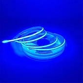 رخيصةأون أضواء شريطية من نوع COB-شريط إضاءة LED cob، شريط إضاءة LED خطي 5 متر، سطوع عالي مرن 12 فولت مصباح LED cob ra90 لغرفة النوم
