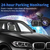 voordelige Auto DVR&#039;s-2.45 drievoudige opname 1080p720p480p loop video hd tachograaf
