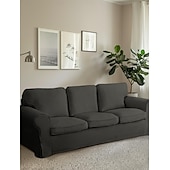 baratos Cobertura de Sofa-Capa de Sofá 3 Lugares Capa de Sofá Ektorp com 3 Capas de Almofadas e 3 Capas de Encosto Slipcover Washable Cor Bordô Ektorp Protetor de Móveis
