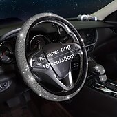 economico Copristerzo per auto-Set da 7 pezzi/set di accessori per auto scintillanti da donna - include sottobicchieri coprivolante, cuscinetti per cinture di sicurezza, adesivo con emblema e copertura del cambio - aggiungi
