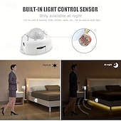 economico Strisce luminose COB-usb wireless pir motion sensor luci di striscia del led 5m 300 led 5v ad alta luminosità cob led nastro armadio da cucina smart night sensor lamp