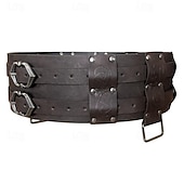 cheap Accessories and More-Retro Vintage Medieval Renaissance Masquerade Waist Belt Viking Celtic Knight Fancy Dress Men&#039;s Viking Carnival Masquerade Renaissance Fair LARP Ren Faire Adults&#039; Waist Belt
