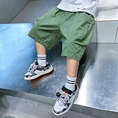 economico Pantaloni per bambini-Bambino Da ragazzo Pantaloncini Tinta unica Asciugatura rapida Morbido Comfort Corti Esterno Sportivo Giornaliero Verde militare Blu marino