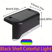 billiga Utomhuslampetter-1st 1 W Vägglampor för Utomhusbruk LED Solbelysning Pathway Lights &amp; Lanterns Soldriven Varmvit Vit Multifärg 3.7 V 1 LED-pärlor