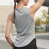 abordables Camisetas y Tops de Correr-Mujer Camiseta sin mangas de entrenamiento Camiseta sin mangas Running Camiseta sin mangas de gimnasio Sin Mangas Chalecos Casual Ropa Deportiva Transpirable Secado rápido Suave Entrenamiento de