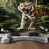 billiga djurgobelänger-tigerskog hängande gobeläng väggkonst stor gobeläng väggmålning dekor fotografi bakgrund filt gardin hem sovrum vardagsrum dekoration