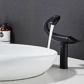 abordables Robinets de lavabo-Robinet lavabo - Classique Plaqué Montage Extérieur Mitigeur un trouBath Taps