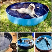 cheap Dog Grooming Supplies-Dog Cat Wireless Fence Playpen Pet Gate Portable Foldable Lightweight Free Standing Plastic S M L Blue 1 PC