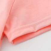 cheap Tees &amp; Blouses-Toddler Girls&#039; Easter T shirt Bunny School Short Sleeve Fashion 3-7 Years Summer Champagne