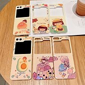 Недорогие Чехлы для Samsung-телефон Кейс для Назначение SSamsung Galaxy Z-флип 6 Z Flip 5 Кейс на заднюю панель Ультратонкий Защита от удара 3D в мультяшном стиле ТПУ
