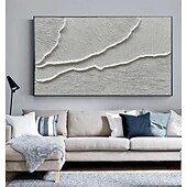 abordables Peintures Abstraites-peinture à l&#039;huile faite à la main toile mur art décoration moderne simple texture abstraite blanc pour la décoration intérieure roulé sans cadre peinture non étirée