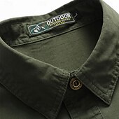 abordables chemises western pour hommes-Homme Drapeau Drapeau Américain Imprimé Lettre Chemise de travail Chemise Western Chemise Cargo Manche Courte Style Western Tactique Mode Décontractée Sortir Été Col Rabattu Boutons Imprimé Noir Vert