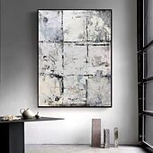 ieftine Picturi în Ulei-picturi în ulei realizate manual, pânză, artă de perete, decorare modernă, simplitate, alb-negru, abstract pentru decorarea casei, laminată, fără rame, pictură neîntinsă