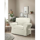 cheap Sofa Cover-Cotton 1 Seat Chair Sofa Cover with Cushion Cover , Replacement  Armchair Cover 1 Seat Couch Slipcover for Dogs, Replacement Sofa Furniture Protector  LITB PRIME cover Ektcover