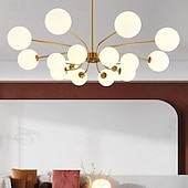 economico Luci a sospensione-lampada a sospensione a led 90/115 cm 12/16 luci e27 nordico moderno sputnik illuminazione a sospensione della metà del secolo lampada da soffitto in metallo per cucina sala da pranzo soggiorno