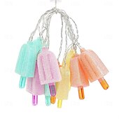 economico Striscie luci a batteria-stringa di luce a led con bastoncino di ghiaccio, stringa di luce con bastoncino di ghiaccio estivo 1.5m 10led luci colorate per gelato alimentate a batteria festa estiva decorazione domestica luce da