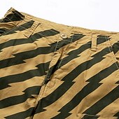 billige Klassisk-Herre Taktiske shorts Cargoshorts Shorts Knapper Multi lomme Stripe Anvendelig Knelengde utendørs Daglig Camping &amp; Vandring Mote Klassisk Svart Militærgrønn