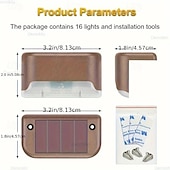 cheap Outdoor Wall Lights-20pcs Solar LED Fence Lights - Effortless Charging, Durable Waterproof Design - Brighten Your Garden, Steps &amp; Pathways with Cool White Ambiance - A Perfect Decorative Lighting Solution for Courtyards