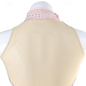 preiswerte Eiskunstlaufkleider-Eiskunstlaufkleid Damen Mädchen Eislaufen Kleider Rosa Patchwork Rückenfrei Gitter Spandex Hochelastisch Ausbildung Praxis Professionell Eiskunstlaufkleidung Klassisch Kristalle Langarm Eislaufen