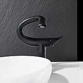 abordables Robinets de lavabo-Robinet lavabo - Classique Plaqué Montage Extérieur Mitigeur un trouBath Taps