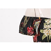 economico Cime-Retrò Vintage Anni 1950 Blusa / Camicia Senza spalline Fiore / Floreale Costume Per donna Mascherata Casual Quotidiano Addio al Nubilato Adulti Top
