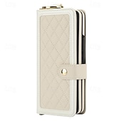 cheap Samsung Cases-Phone Case For Samsung Galaxy Z Fold 6 Z Fold 5 Z Fold 4 Z Fold 3 Back Cover with Stand Holder Magnetic with Lanyard Retro TPU PU Leather