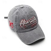billiga Baseballkeps herr-Herr Basebollkeps Solhatt Trucker Hat Svart Gul Bomull Broderad Mode Ledigt Gata Dagligen Bokstav Justerbara Solskyddskräm Andningsfunktion