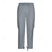 cheap Cargo Pants-Men&#039;s Cargo Pants Trousers Elastic Waist Multi Pocket Plain Wearable Daily Camping &amp; Hiking Classic Black Army Green