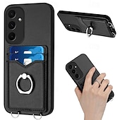 levne Pouzdra pro Samsung-telefon Carcasă Pro Samsung Galaxy S24 Ultra Plus S23 Ultra Plus S22 Plus Ultra A55 A35 A25 A15 5G A54 A34 A14 A53 A33 A23 A13 S25 Ultra Zadní kryt Držák na prsteny Slot pro kartu Nárazuvzdorné Retro