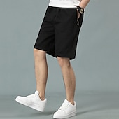 baratos Clássico-Homens Shorts táticos Bermuda Cargo Calção Com Cordão Cintura elástica Bolso multi Tecido Vestível Comprimento do joelho Ao ar livre Diário Acampar e Caminhar Moda Clássico Preto Amarelo