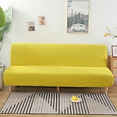 economico Copertura del divano futon-Copridivano letto senza braccioli in tessuto jacquard 3 diverse dimensioni fodere per decorazioni per divano in velluto di mais protezione elasticizzata copripanca elastico