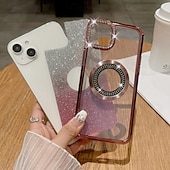 お買い得  iPhone用ケース-電話 ケース 用途 iPhone 16 iPhone 15 プロマックスプラス iPhone 14 13 12 11 Pro Max Plus バックカバー ワイヤレス充電をサポート ブリンブリングリッターシャイニー 耐衝撃 TPU 仕上げ