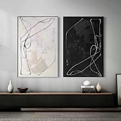 levne Zátiší-černobílá olejomalba wabi sabi abstraktní malba ruční malba na zeď umělecká díla obrázek moderní abstraktní olejomalba geometrické postavy malba nástěnné umění pro domácnost