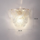 abordables Appliques murales d&#039;intérieur-appliques murales d&#039;intérieur à LED source de lumière 3 couleurs 30 cm 2 lumières Vienne spectre complet magnificence applique murale moderne métal verre e14 pour chambre salle de bain vanité salon