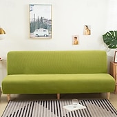 economico Copertura del divano futon-Copridivano letto senza braccioli in tessuto jacquard 3 diverse dimensioni fodere per decorazioni per divano in velluto di mais protezione elasticizzata copripanca elastico