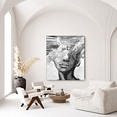 preiswerte Ölgemälde-abstrakte Dame Malerei handgemalte Frau Gesicht Ölgemälde Kunstwerk Frau Leinwand Dekor handgemalte Wandkunst Frau Meer Sturm Leinwand Ölgemälde Kunst gesichtslose Porträt Malerei nackt Ölgemälde
