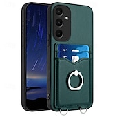 levne Pouzdra pro Samsung-telefon Carcasă Pro Samsung Galaxy S24 Ultra Plus S23 Ultra Plus S22 Plus Ultra A55 A35 A25 A15 5G A54 A34 A14 A53 A33 A23 A13 S25 Ultra Zadní kryt Držák na prsteny Slot pro kartu Nárazuvzdorné Retro