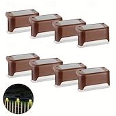 olcso Földi fények-6db vízálló napelemes fedélzeti lámpák, kültéri led napelemes lépcsőlámpák korláthoz, fedélzethez, teraszhoz, udvarhoz, oszlophoz, kerítéshez, lépcsőhöz és felhajtóhoz (meleg fény/fehér fény)