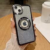 お買い得  iPhone用ケース-電話 ケース 用途 iPhone 16 iPhone 15 プロマックスプラス iPhone 14 13 12 11 Pro Max Plus バックカバー ワイヤレス充電をサポート ブリンブリングリッターシャイニー 耐衝撃 TPU 仕上げ