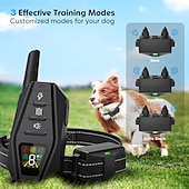 cheap Dog Training &amp; Behavior-3300Ft Dog Training Collar LCD Battery Display with Remote Rechargeable Waterproof E Collar with Beep Vibration Shock High Quality
