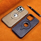 Недорогие Чехлы для iPhone-телефон Кейс для Назначение Айфон 15 Про Макс Плюс iPhone 14 13 12 11 Pro Max Plus Кейс на заднюю панель со стендом Поддержка беспроводной зарядки Защита от удара Ретро ТПУ ПК