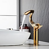 abordables Robinets de lavabo-Robinet lavabo - Classique Plaqué Montage Extérieur Mitigeur un trouBath Taps
