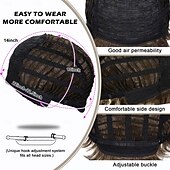 economico Parrucche uomo-parrucca marrone da uomo, parrucche marroni corte per uomo parrucca soffice a strati naturali parrucche quotidiane per ragazzi maschili con capelli sintetici realistici per Halloween