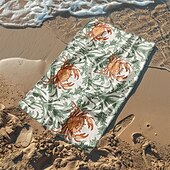 abordables ensembles de serviettes de plage-serviette de plage série palmiers couvertures confortables 100 % microfibre serviette de plage surdimensionnée, 35 &quot;x 70&quot;, grande serviette de bain pour adolescents adultes, séchage rapide,