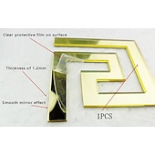 levne Tapety-1ks zrcadlových samolepek 10x10cm, kutily &amp;amp; hůl 3d akryl bludiště vzor hranice strop samolepky nástěnná výzdoba domácí umění nástěnná malba svatební pokoj hotel obtisk