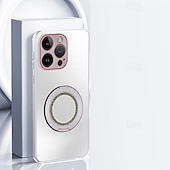 Недорогие Чехлы для iPhone-Чехол для телефона для iPhone 15 Pro Max iPhone 14 Pro Max iPhone 13 Pro Max задняя крышка с подставкой ударопрочный стеклянный камень ПК