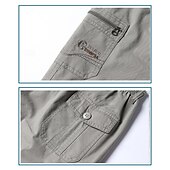 baratos Ar livre-Homens Shorts táticos Bermuda Cargo Calção Com Cordão Cintura elástica Bolso multi Tecido Vestível Comprimento do joelho Ao ar livre Diário Acampar e Caminhar Moda Clássico Verde Tropa Azul Marinha